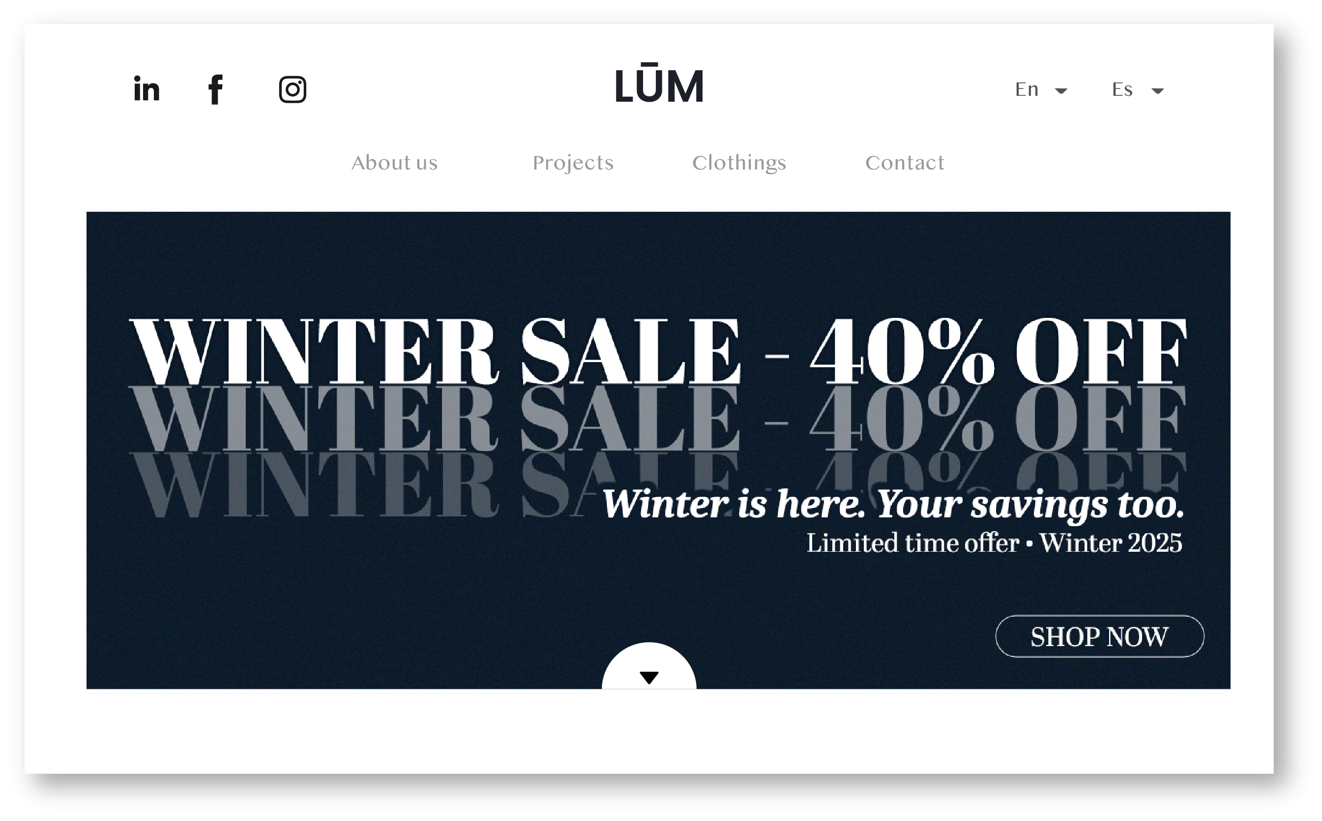 Mise en avant de la bannière sur le site